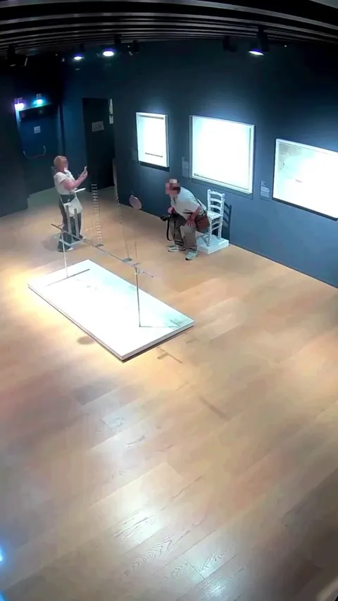 Tourist breaks $50K Van Gogh Swarovski chair while taking a picture.