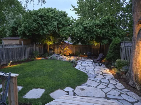 Our cozy backyard at night. 