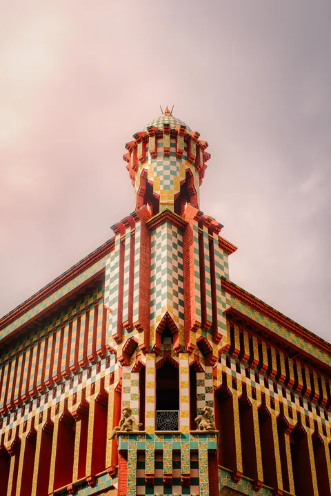 Casa Vicens looking like it belongs in a Wes Anderson film.
