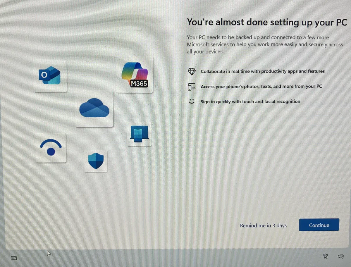 Just started up my PC. Where is the "No, fuck off" button?