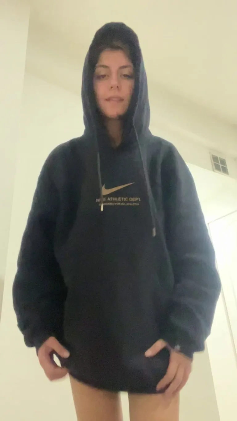 Heavy hangers reveal wearing my fav hoodie