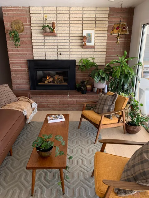 My sitting room. Snowy outside, warm in.