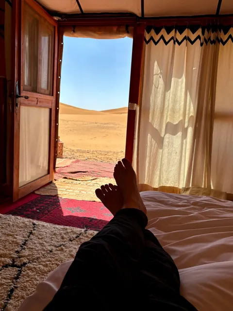 View from the tent door @ Sahara...