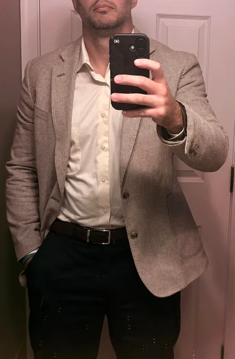 (42) A freshly groomed gent