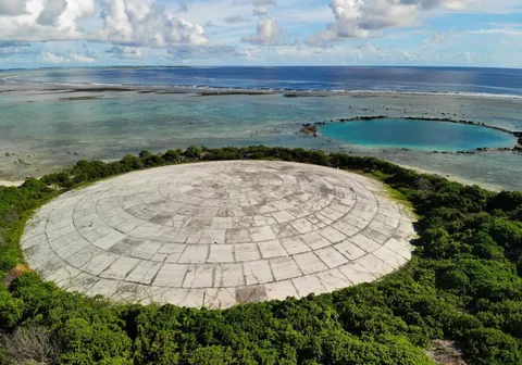 "The Tomb": this 377ft wide cement dome in the Pacific contains nuclear waste from American testing