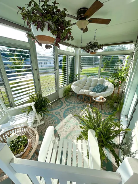 Sun porch in the morning