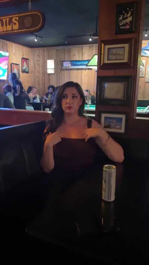 I caught the bartender staring. So I gave him something worth staring at.