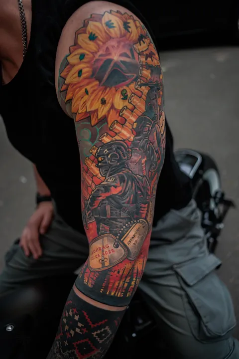 Andrii Moroz. Ukraine 2025. Fully healed. Forearm is coverup.