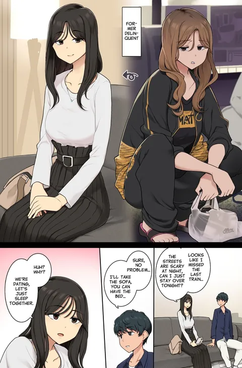 An ex delinquent lets her old self slip out (Wakamatsu)