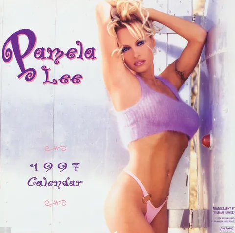 Pamela Anderson’s official 1997 Calendar saw her leave her clothes on!? Absolutely tragic decision, but she still looked great!